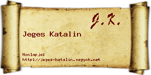 Jeges Katalin névjegykártya