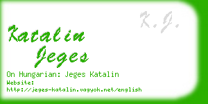 katalin jeges business card